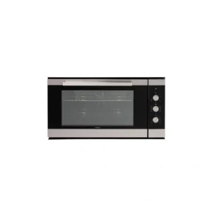 Euro 90Cm Underbench Oven Black & S/Steel Eo900Mx2