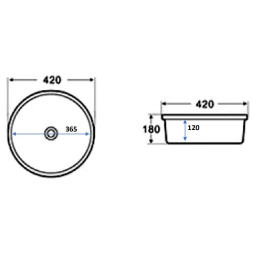 Basin Under Counter Round Innova Nth B518 - Image 3