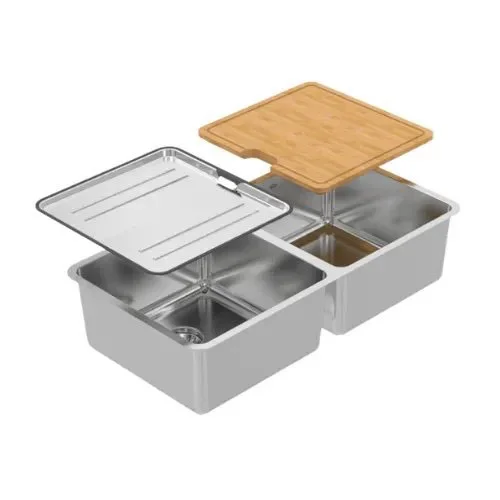 Sink Lago Dbl Bowl Q/ Accessories Nl200