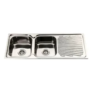 Sink Omnia Luxury 1180 Dbl Bowl 1TH SS 1180SL-SQ