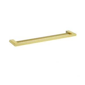 Cora 600Mm Double Towel Rail Brushed Gold 5302-600-Bg