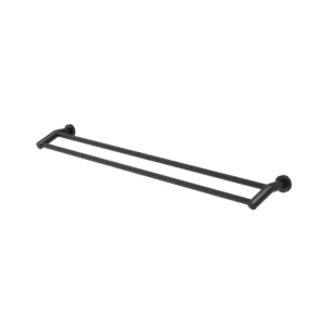 Cosmo Towel Rail 900Mm Double Black Metal 306133B