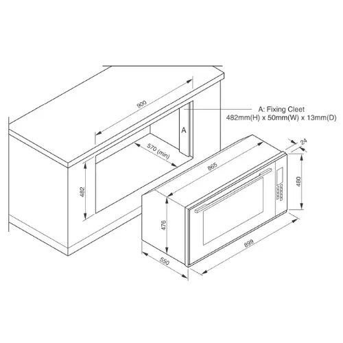 Technika Underbench 90 Multi Ss Oven T948Ss-6 - Image 2