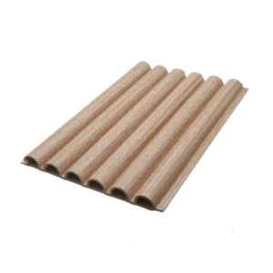 Round Slat Cream PVC Wall Cladding