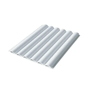 Round Slat White PVC Wall Cladding