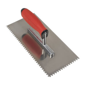 Stainless Steel Trowel Red Handle 4Mm Square Teeth