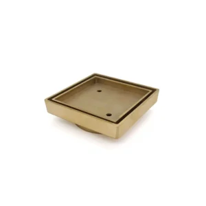 Gripmax Brushed Gold 115X115 Tile Insert Drain