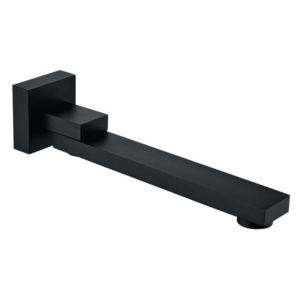 Spout Peak Square Swivel Bath Matt Black