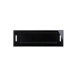 TECHNIKA R/HOOD 900MM U/MOUNT BLACK GLASS TGU90BK