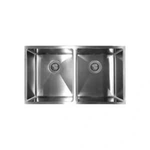 Builders Double Bowl Undermount Sink 785x440mm Radius Bowls 200mm Deep S/S QBR2